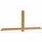 Ekena Millwork Eugene Smooth Timber Gable Bracket, Western Red Cedar, 96"W x 32"H x 3 1/2"D x 3 1/2"F, 8/12 Pitch GBW096X32X0404EUG00SWR - alternate 4